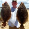 Frank Bunyard of Tarkington Prairie TX nabbed these two nice flounder while fishing Berkley Gulp