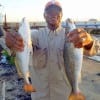 Houston angler Johnny Scott took these nice specks while night-fishing with live shrimp