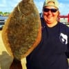 Huffman TX anglerette Adell Buck took this fine flounder while fishing shrimp