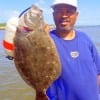 Karl Ray of Houston fished a live finger mullet to nab this nice flatfish
