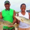 Mr and Mrs Michael Potts of Houston nabbed these 25 and 26inch gator-specks while fishing live shrimp