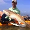Handling a Kayak while fighting a 44inch Bull Red can be tricky, but Ryan McGouch of Clear Lake TX did just that- then released it to fight another day, WTG Ryan