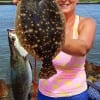 Lufkin anglerette Kimmie Wheeland fished live shrimp for this trout and nice flounder