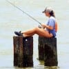 MEN aren't the ONLY dudes who know how to fish the pilings