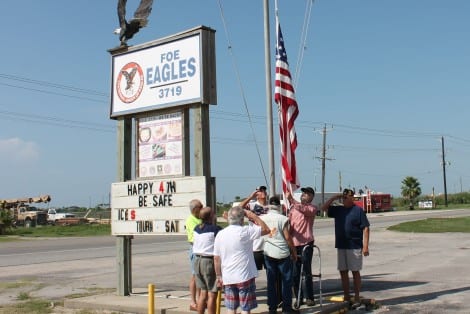 July 4th ceremony at the Eagle's Lodge