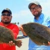 Fishin pals DanielHernandez of Humble and Jason Puffer of Houston waded Rollover Bay with Berkley Gulp to catch these two nice flatfish