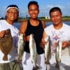 Fishing buds- Nhat and Cong Ly along with Choi Le of Houston boxed up these nice flounder and trout fishing finger mullet