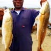 Charles Nash of Houston nabbed these 26 and 28inch reds on finger mullet