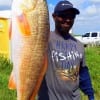Chicken Boy Krewe member Maceo Hicks of Houston took this 25inch nice slot red on finger mullet