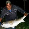 Clear Lake TX angler Andre Reyes caught and released this heavy bull red while nightfishing with finger mullet