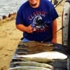 GRAND SLAM for David Frederick of Katy TX who tailgated his 2am to 6am night fishing catch of reds, trout, and flounder