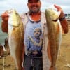Gary Gordy of Magnolia TX landed these 27inch reds on finger mullet