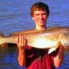 Houston angler 16yr old Evan Roach caught and released this 36inch bull red-His very first Bull