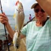 Joye Brown of Crosby started catching golden croaker 2 atta time - FISH FRY tonight- ALL INVITED