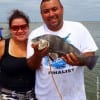 Maggie and Willy Santos of Houston took this nice drum on shrimp