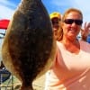 Terrie THE COACH Riley of Rollover nabbed this nice flounder on a Berkley Gulp