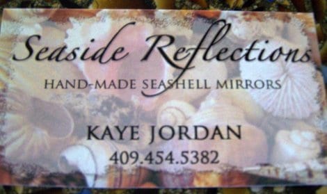 Did I mention that Kaye lives and creates her designs in Crystal Beach? If you are looking for that one of a kind item for your home, second home or beach house rental then you can make an appointment and see her house to boot. 