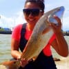 Christina Wright of Houston caught this nice 27inch slot red on shrimp