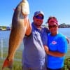 Cody and Jennifer Franks of Newton TX  took this nice 26inch slot red on shrimp