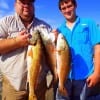Fishin buds Dewey Fera and Joe Slaughter of Magnolia TX took these nice slot reds on shrimp