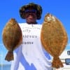 Houston anglerette Joclyn Phillips landed these two nice flounder she caught on finger mullet
