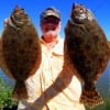 Katy TX angler Ron Henry landed these two nice flounder on Berkely Gulp