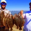 North Houston anglers Chase Richardson and Travis Macha waded rollover bay with gulp to tether up these nice flounder