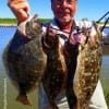 Rick Talley of Galveston took his flounder limit of five while fishing Berkely Gulp
