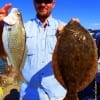 Rusty Gauthreaux of Winnie TX took this HUGE golden croaker and nice flounder on shrimp