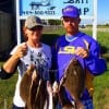 The Kudro's of Gilchrist TX tethered up this impressive stringer of flounder by fishing Berkely Gulp
