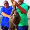 April and Cody Flowers Fishing Team of Willis TX tethered up these flounder caught on Berkley Gulp