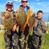 Bay wader pals Mason Hoffphauir, Connor Mauzey, and Colby Cooke of Spring TX fished Berkley Gulp for these nice flounder topped by a 22inch doormat