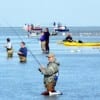 Bay- waders- Kayakers- and boaters ply Rollover waters for flounder