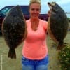 Callie Gilmore of Gilchrist TX landed this nice limit of flounder while fishing Berkley Gulp