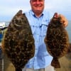 Crystal Beach angler Randy Braud fished Berkley Gulp to land these 21 and 16inch flounder