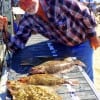 Frank Bunyard of Tarkington Prairie TX loaded up his stringer with these nice flounder caught on Berkley Gulp
