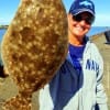Gina Kays of Crystal Beach TX landed this nice 19 inch flatfish while fishing a Berkley Gulp