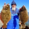Jim Kopple of Winnie TX took these 20 and 18 inch limit of flounder on Berkley Gulp