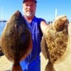 Joey Dukes of Conroe TX nabbed these two nice flounder on Berkley Gulp