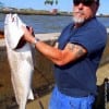 Marshall West of Livingston TX fought a toe to toe battle with this 35 inch bull red caught on 12lb test- after which he released the huge fish to fight another day