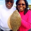 PaPa Wade and Daughter Gloria Seals of Houston teamed up to catch this nice flounder on shrimp