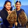Twin flounder for brother and Sister anglers- Espesani and Jose Jacuinde of Houston who caught them on mud minnows
