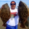 Don -Smiley- Kernan of Port Bolivar TX took these 19 and 20inch flounder on Berkley Gulp