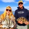 Fishin pals Kerrie Foreman and John Cowan of Crosby and Winnie TX teamed up to catch these nice sheepshead on shrimp