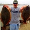 Houston angler Phillip Joe fished Berkley Gulp to nab up these 19 and 16inch flatfish