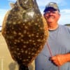 Joe Andres of High Island TX fished a Miss Nancy finger mullet for this 22inch doormat flounder