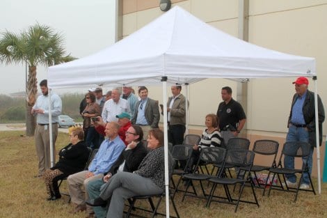 County Officials, Chamber of Commerce Board Members, Contractor representatives and community residents were on hand to witness the groundbreaking ceremony.