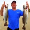 David Roy of Anahauc TX waded Rollover Bay with soft plastics to catch these nice specks topped with a 4lber