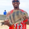 Edwin Daniels of Houston tackled this really nice 5lb sheepshead while fishing with shrimp