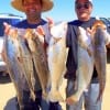Fishin buds Gary Fruge and Henri Fontenot shared space and knowledge to catch these nice specks on soft plastics